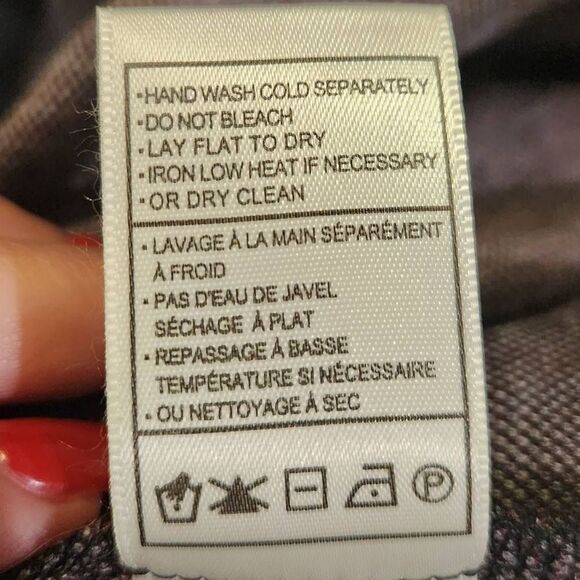 BB Dakota Burgundy and Black Plaid Open Cardigan XXL (4820) - Picture 6 of 7